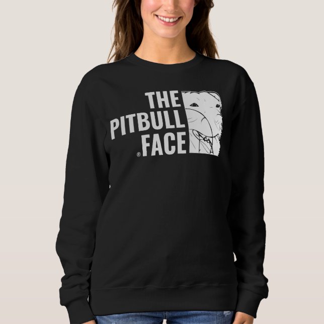 Pitbull Love The Pitbull Face Dog Pet Animal Lover Sweatshirt (Front)