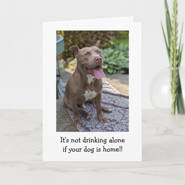 Pitbull Love Thinking of You Card (Front)