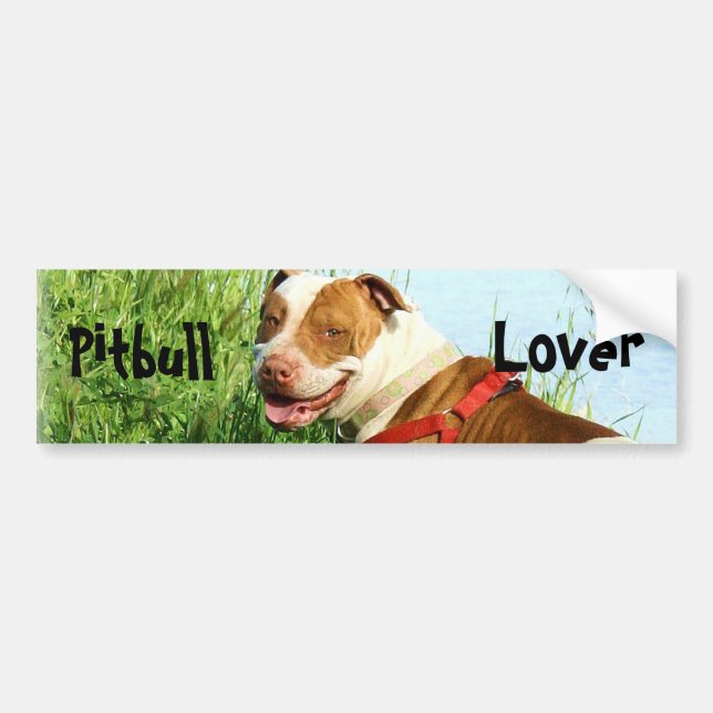 Pitbull lover bumper sticker (Front)