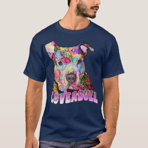 Pitbull Lover  Love a Bull Cute Pitbulls Dog Lover T-Shirt
