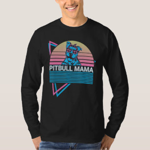 Pitbull Mama Pit Bull Retro T-Shirt