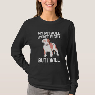 Pitbull Mama Pittie Cute Dog Owner Floral Flowers T-Shirt