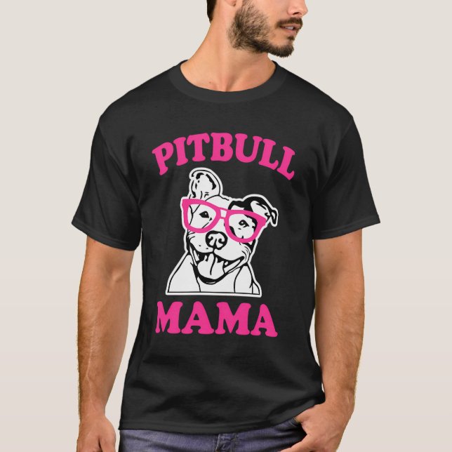 Pitbull Mama Women'S Pit Bull Dog Mum Pink Hoodie T-Shirt (Front)
