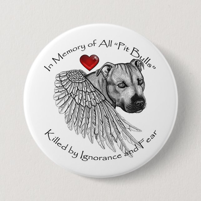 Pitbull Memorial Button (Front)