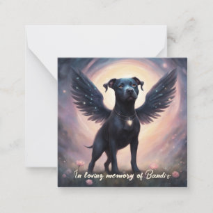 Pitbull Memorial Poem Black Wings Add Name Gift Card