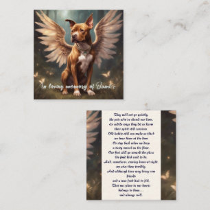 Pitbull Memorial Poem Brown Wings Add Name Gift Card