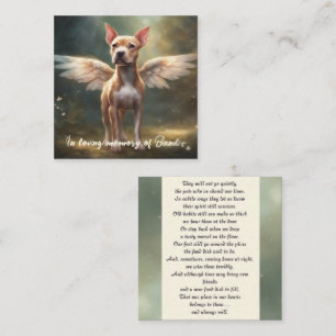 Pitbull Memorial Poem Fawn Brown Wings Add Name Card