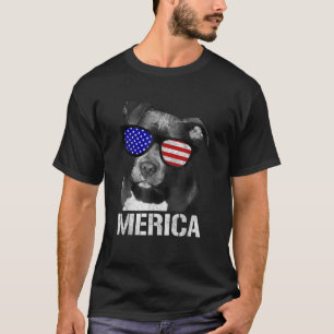 Pitbull Merica Patriotic Dog Pit Bull Gift T-Shirt