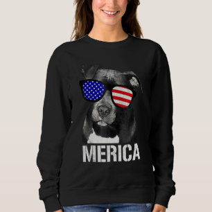 Pitbull Merica Patriotic Dog Pit Bull Patriot Sweatshirt