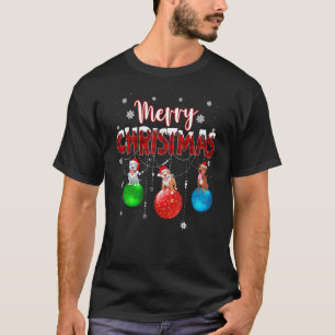 Pitbull Merry Christmas Cute Plaid Leopard Pittie T-Shirt