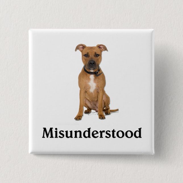 Pitbull - Misunderstood 15 Cm Square Badge (Front)