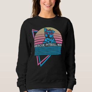 Pitbull Mom Pit Bull Retro Rescue Pitbull Mom Sweatshirt