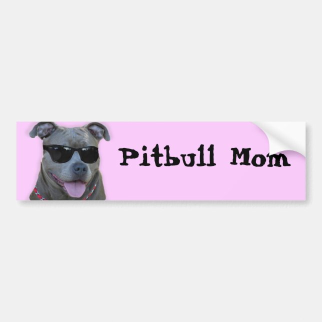 Pitbull Mum Bumper Sticker (Front)