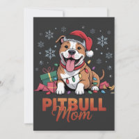 Pitbull Mum Christmas Santa Hat Pitbull Dog Mum 