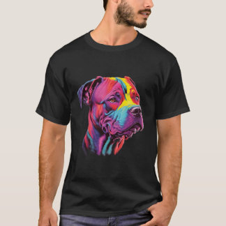 Pitbull Mum Colourful Pitbull Owner T-Shirt