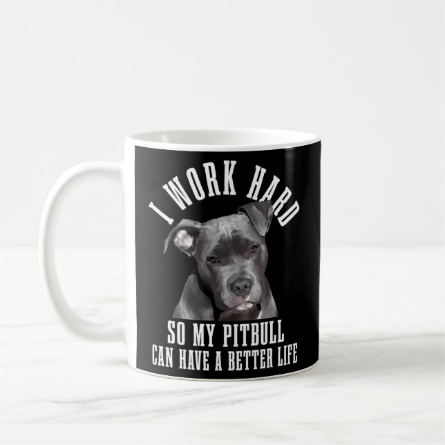 Pitbull Mum Dog Dad Pitbull Coffee Mug (Left)