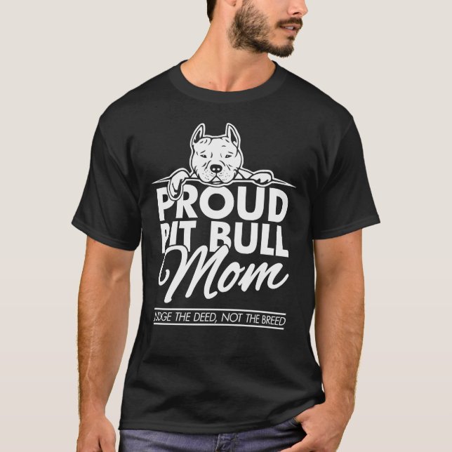 Pitbull Mum Fitted Scoop T-Shirt (Front)