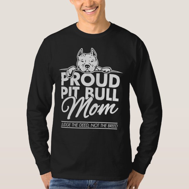 Pitbull Mum Fitted Scoop T-Shirt (Front)