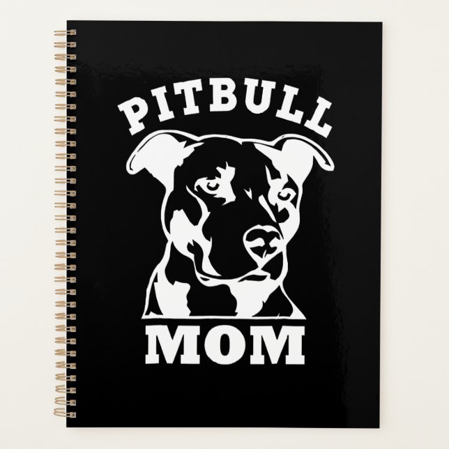 Pitbull mum funny planner (Front)