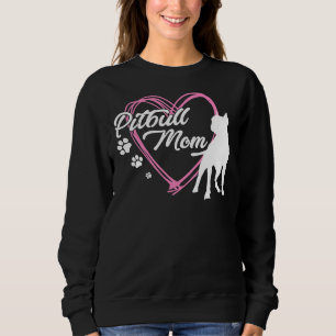 Pitbull Mum Heart Sweatshirt