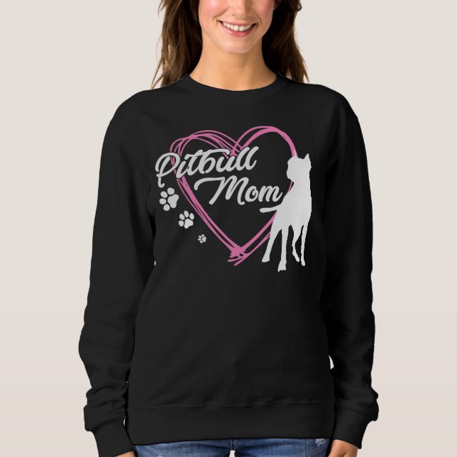 Pitbull Mum Heart Sweatshirt (Front)
