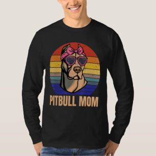 Pitbull Mum Love Pitbulls Cute Pit Bull Dog Breed  T-Shirt