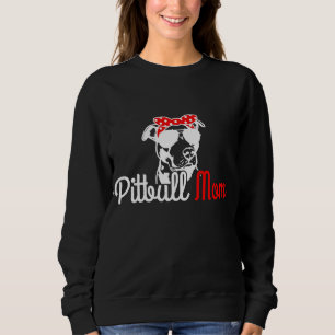Pitbull Mum Vintage Funny Cute Dog Pitbull Mama Sweatshirt