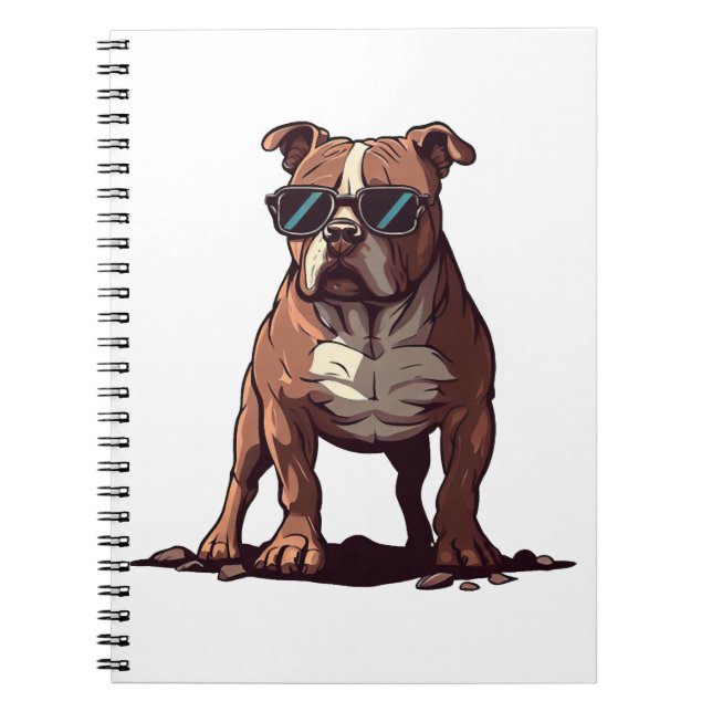 Pitbull Owner Gifts Notebook (Front)