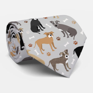 Pitbull Paws and Bones Neck Tie