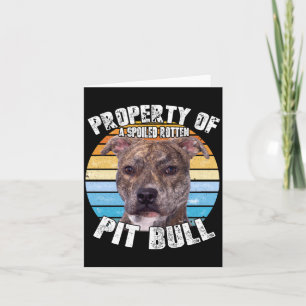 Pitbull Pit Bull Pittie Brindle Owner Lover Card