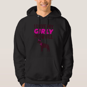 Pitbull Pit Girly Bull Pet Girl Dog Gender Reveal Hoodie