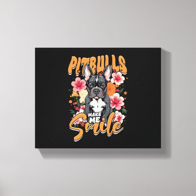 Pitbull Pitbulls Canvas Print (Front)
