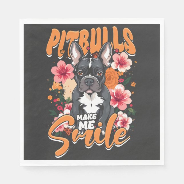 Pitbull Pitbulls Napkin (Front)