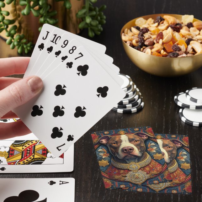 Pitbull " Pittie " Classic Playing Cards (In Situ)