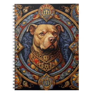 Pitbull " Pittie " Heraldic Mediaeval Notebook