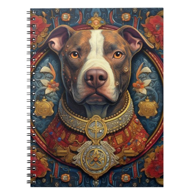 Pitbull " Pittie " Spiral Notebook  (Front)