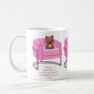 Pitbull Power: Sip and Smile with a Comic Twist Coffee Mug