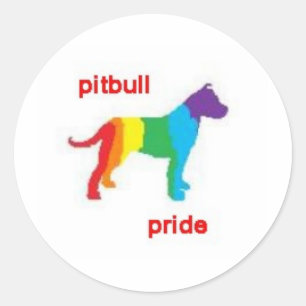 PITBULL PRIDE3 CLASSIC ROUND STICKER