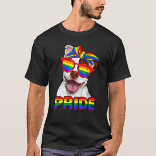 Pitbull Pride Dog Mum Rainbow Lgbt Gay Pride Month T-Shirt