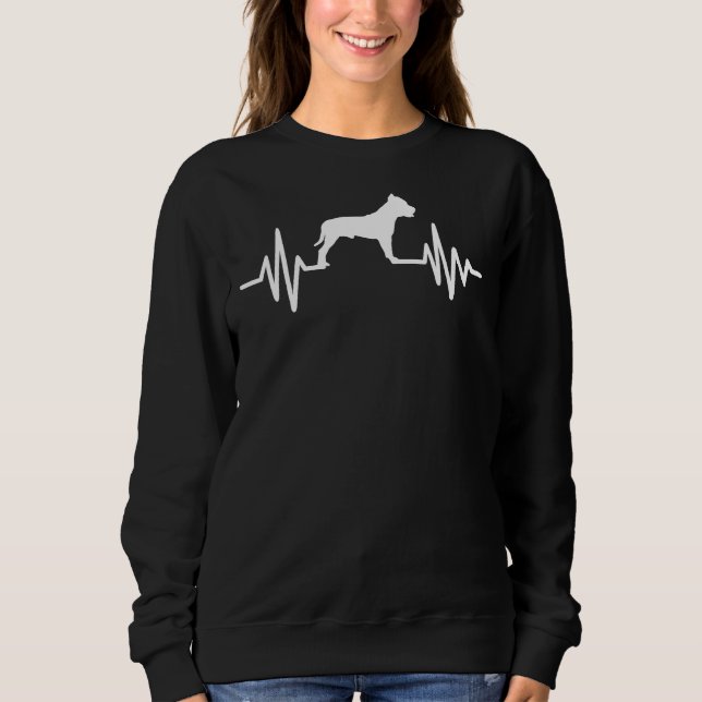 Pitbull Pulse Dog Lover Sweatshirt (Front)