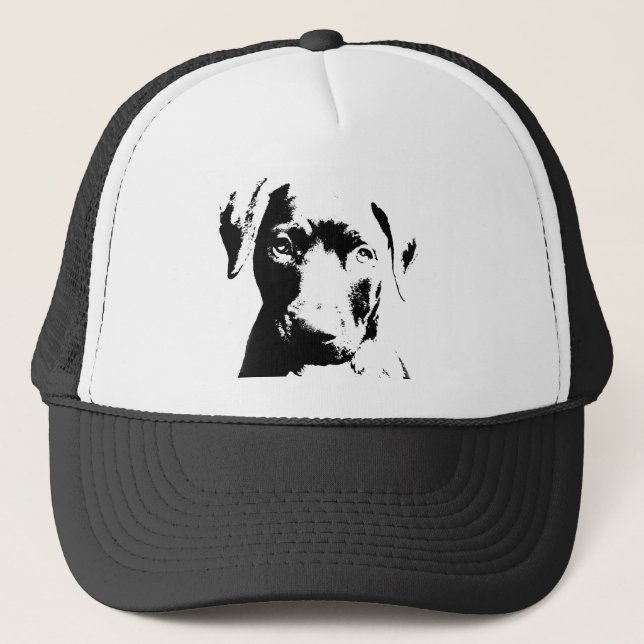 Pitbull puppy face trucker hat (Front)