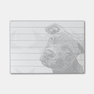 Pitbull puppy Post it notes