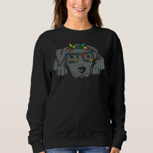 Pitbull Puzzle Bandanna Glasses Autism Awareness P Sweatshirt