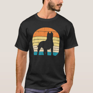 Pitbull Silhouette Sunset Retro Pitties Dog Lover T-Shirt