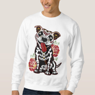 Pitbull Sugar Skull for Women Men Pitbull Mum Dad Sweatshirt