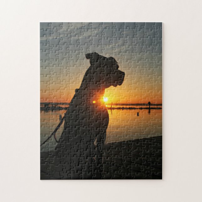 Pitbull Sunrise Puzzle (Vertical)