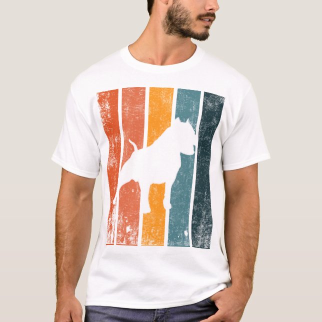 pitbull t-shirt design vintage  (Front)