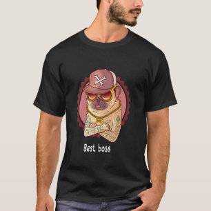 Pitbull Terrier Boss Rich Necklace Hat Strong Gang T-Shirt
