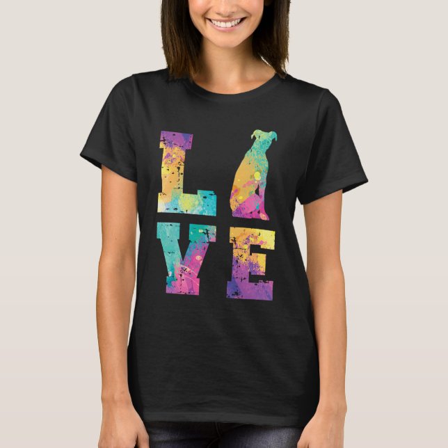 Pitbull Terrier Love T-Shirt (Front)