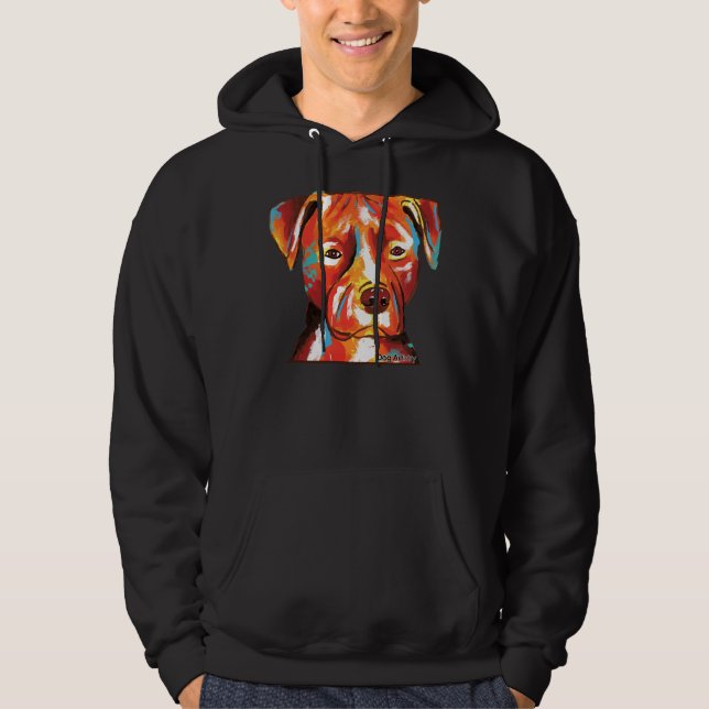 Pitbull Terrier Painting Hoodie (Front)